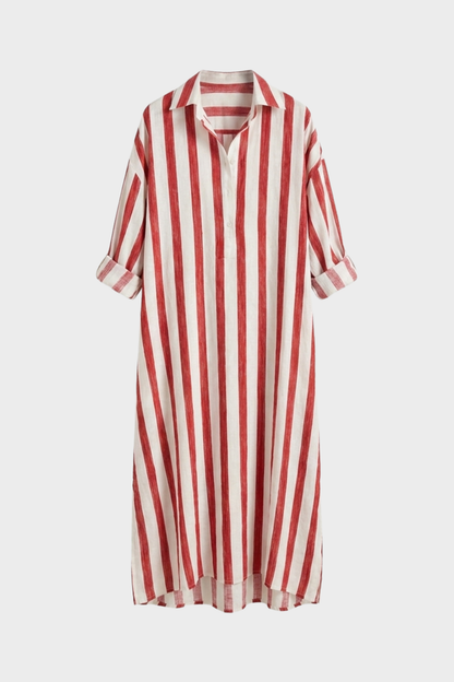 Women's Striped Shirt Dress | Maxi