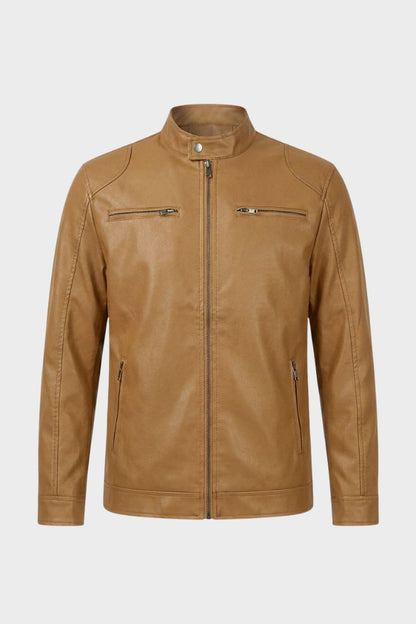 Men's Biker Jacket | Zip Pockets