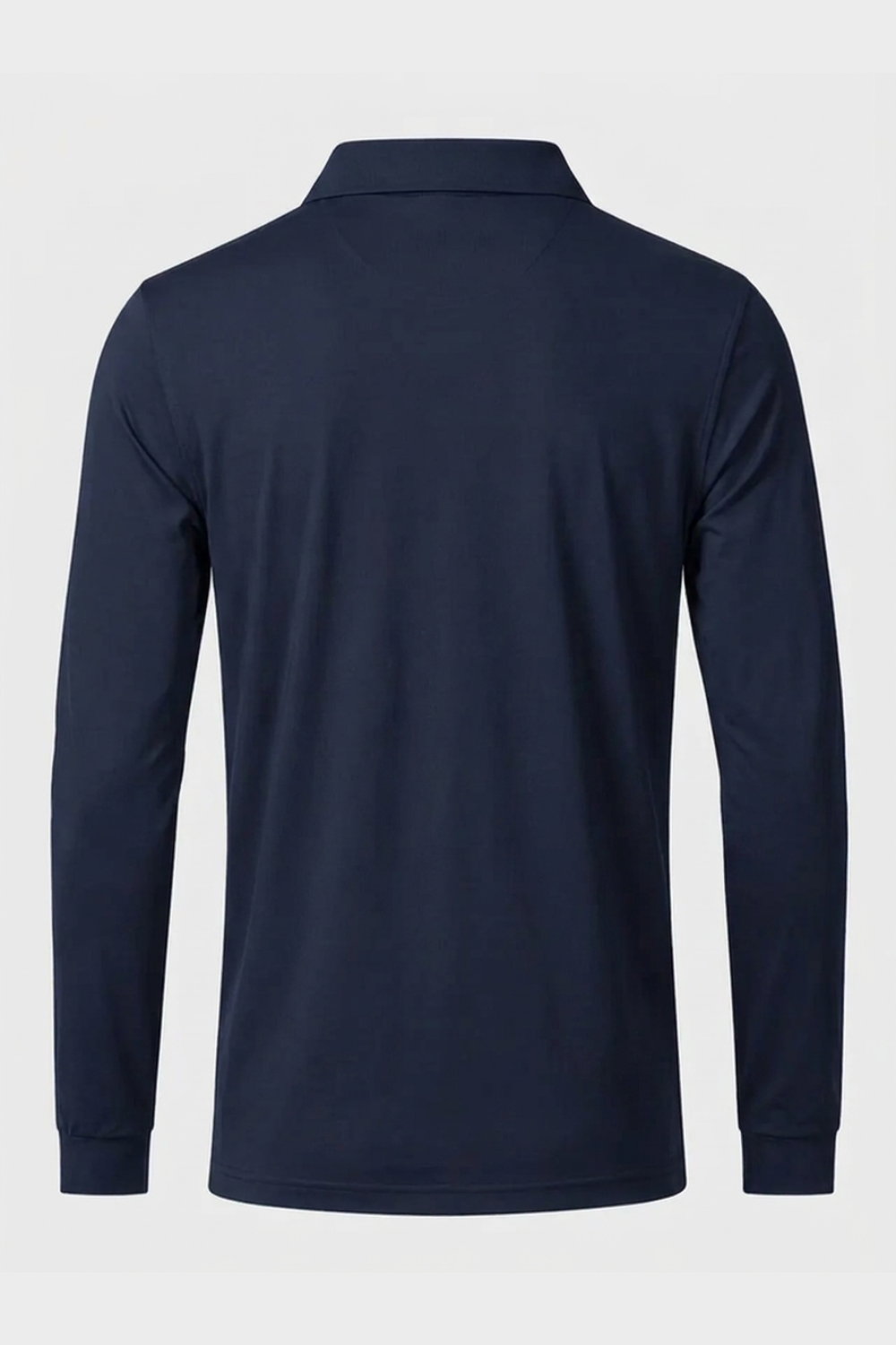 Men's Long Sleeve Polo Shirt with Buttons
