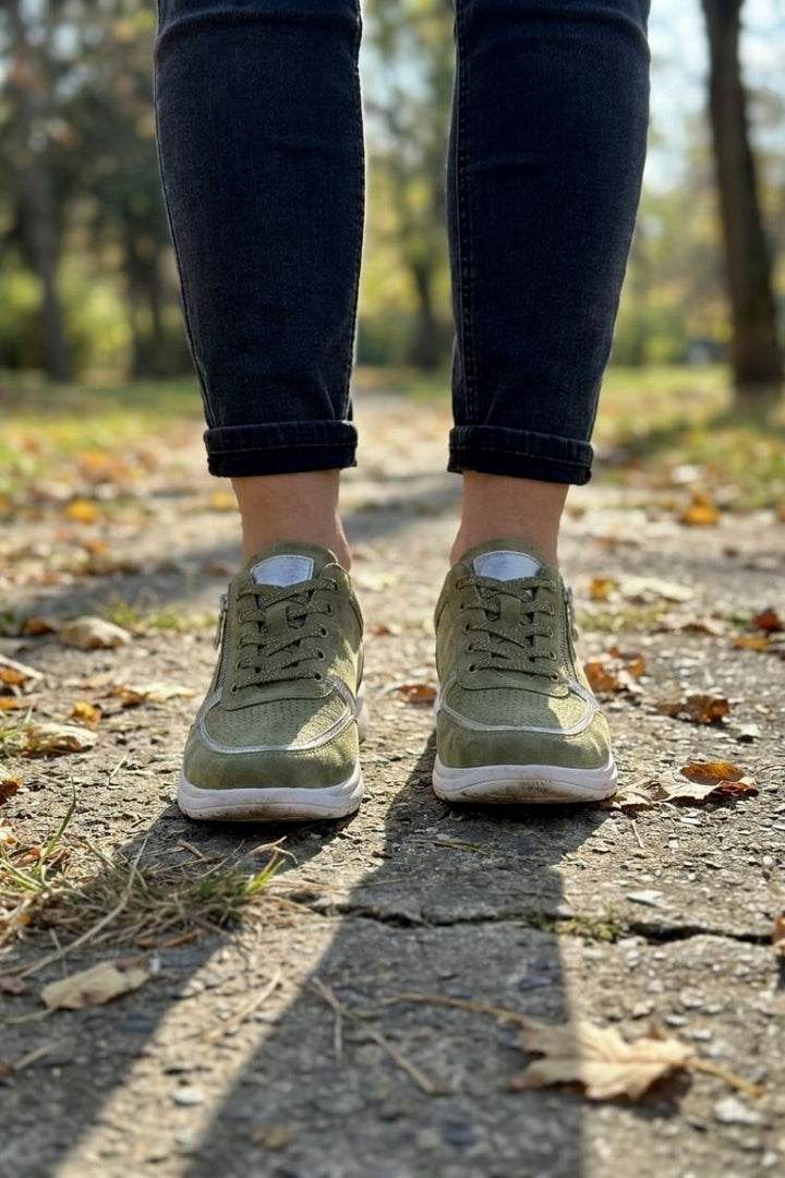 Women's Zip and Lace Sneakers
