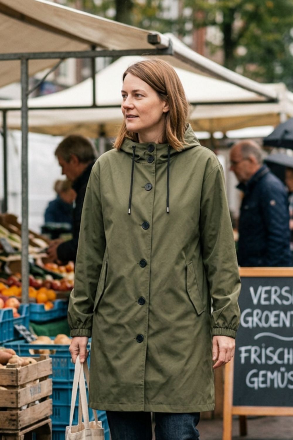 Women's Hooded Parka Coat | Knee-Length