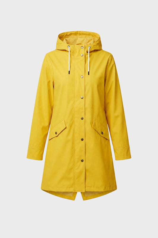 Women's Hooded Raincoat | Snap-Front