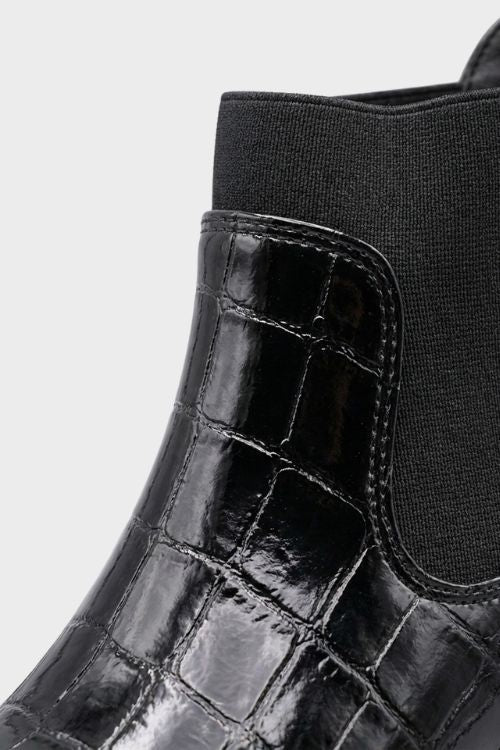 Men's Chelsea boots with croc-embossed texture and block heel – 2