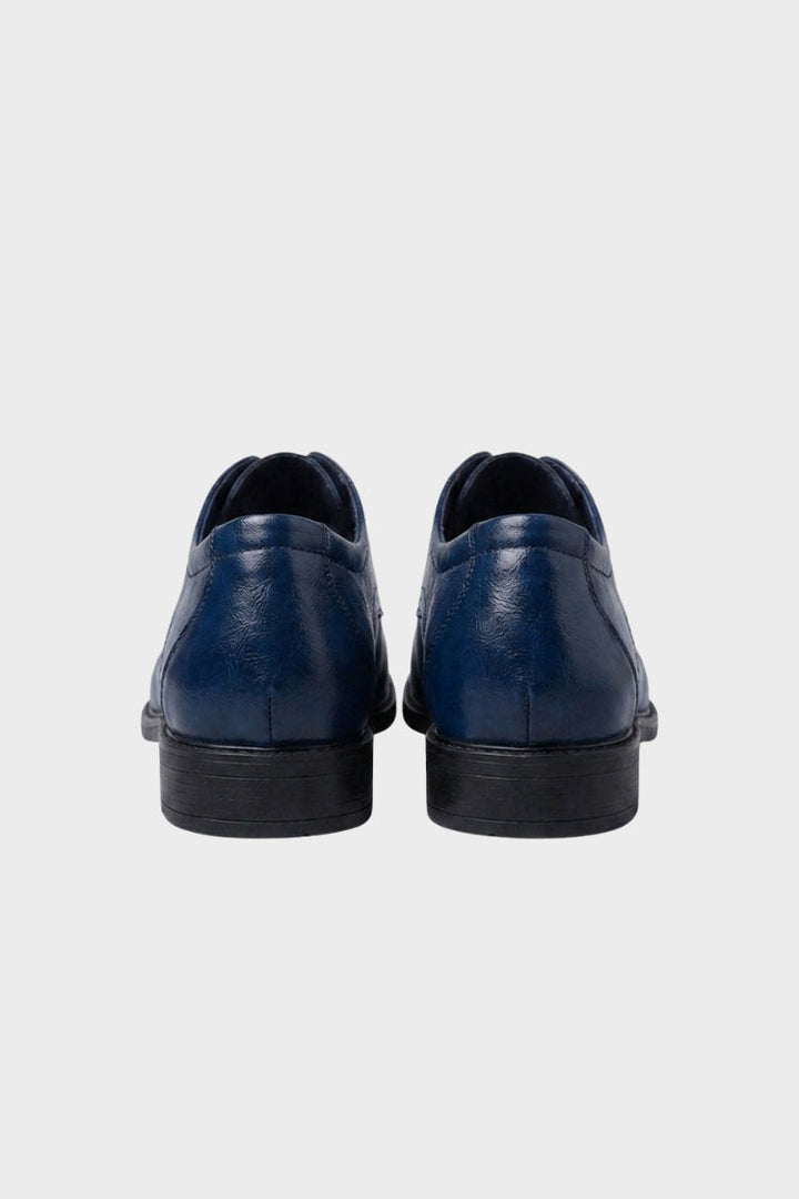 Men's derby shoes with round toe and perforated brogue detailing – 3