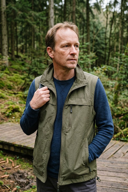 Men's Outdoor Vest | Stand Collar