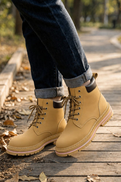 Unisex Lace-Up Boots | Chunky Sole