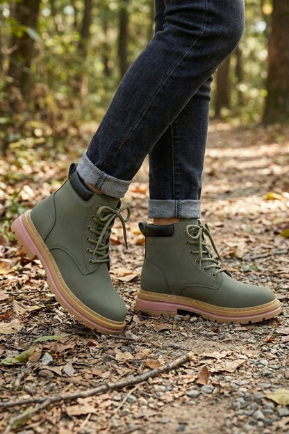 Unisex Lace-Up Boots | Chunky Sole