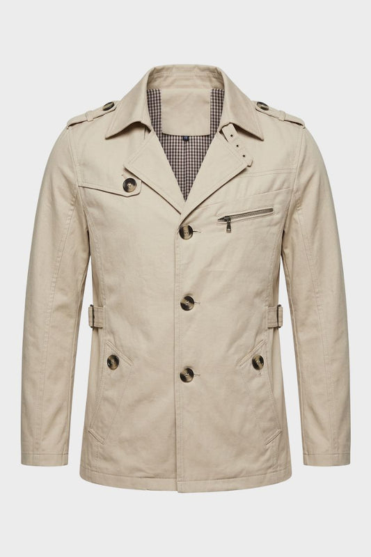 Men's Trench Jacket | Notched Lapel
