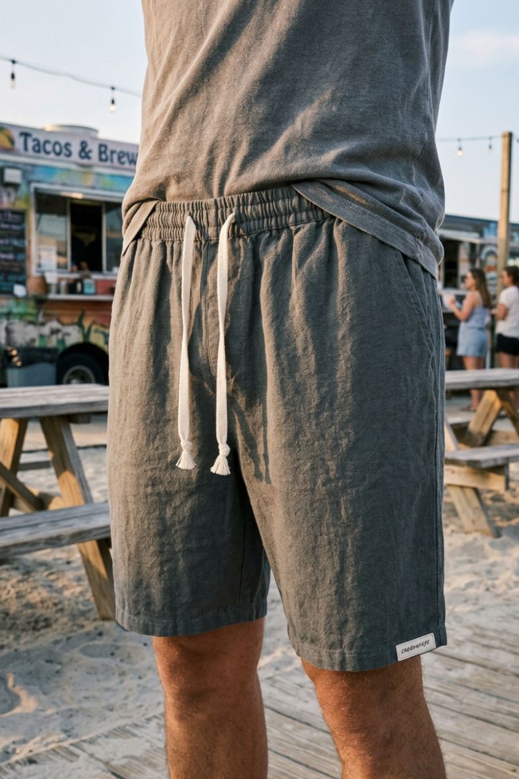 Men's Japan Style Relaxed Fit Casual Drawstring Shorts | Above Knee