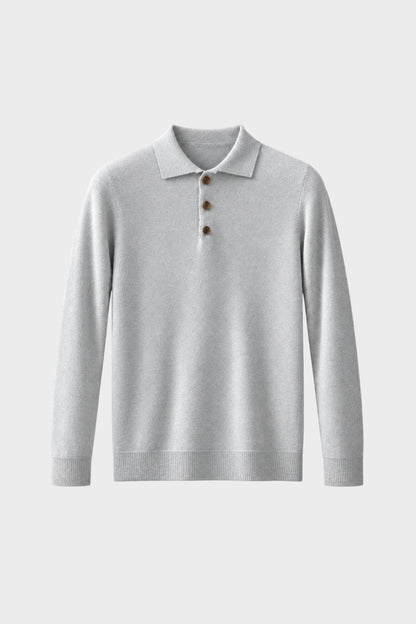 Men's Polo Sweater | Button Placket