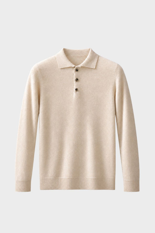 Men's Polo Sweater | Button Placket