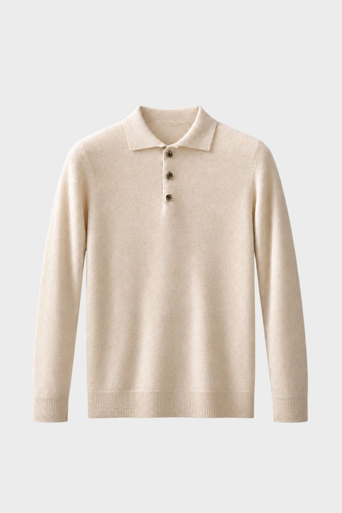 Men's Polo Sweater | Button Placket