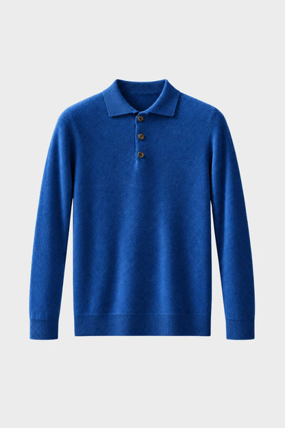 Men's Polo Sweater | Button Placket