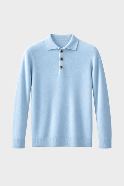 Men's Polo Sweater | Button Placket