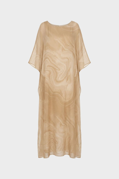 Printed Short Sleeve Maxi Dress for Women