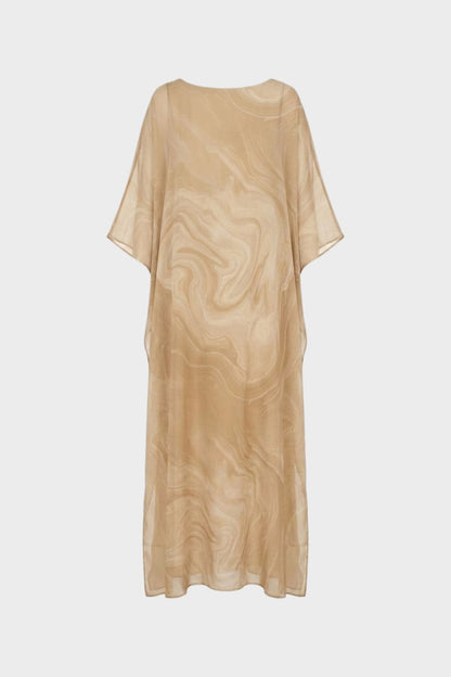 Printed Short Sleeve Maxi Dress for Women