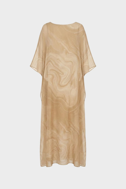 Printed Short Sleeve Maxi Dress for Women