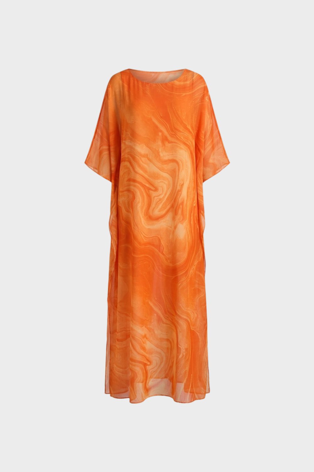 Printed Short Sleeve Maxi Dress for Women