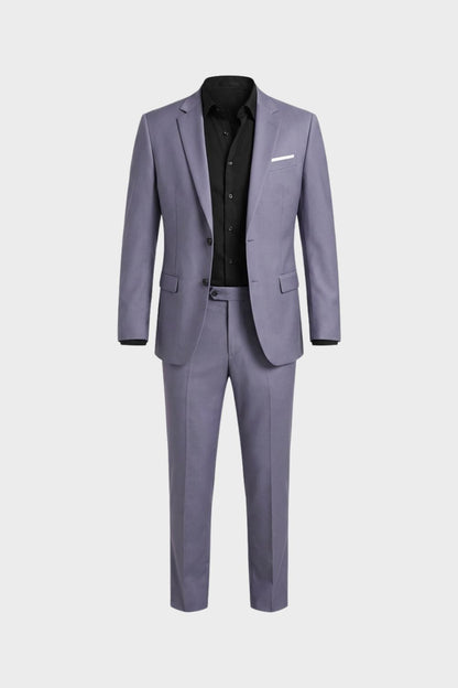 Men's Slim Fit Two-Piece Suit with Notched Lapels
