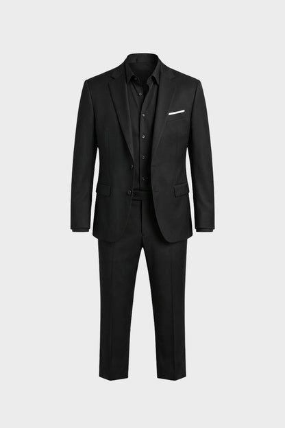Men's Slim Fit Two-Piece Suit with Notched Lapels