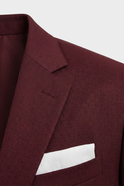 Men's Slim Fit Two-Piece Suit with Notched Lapels