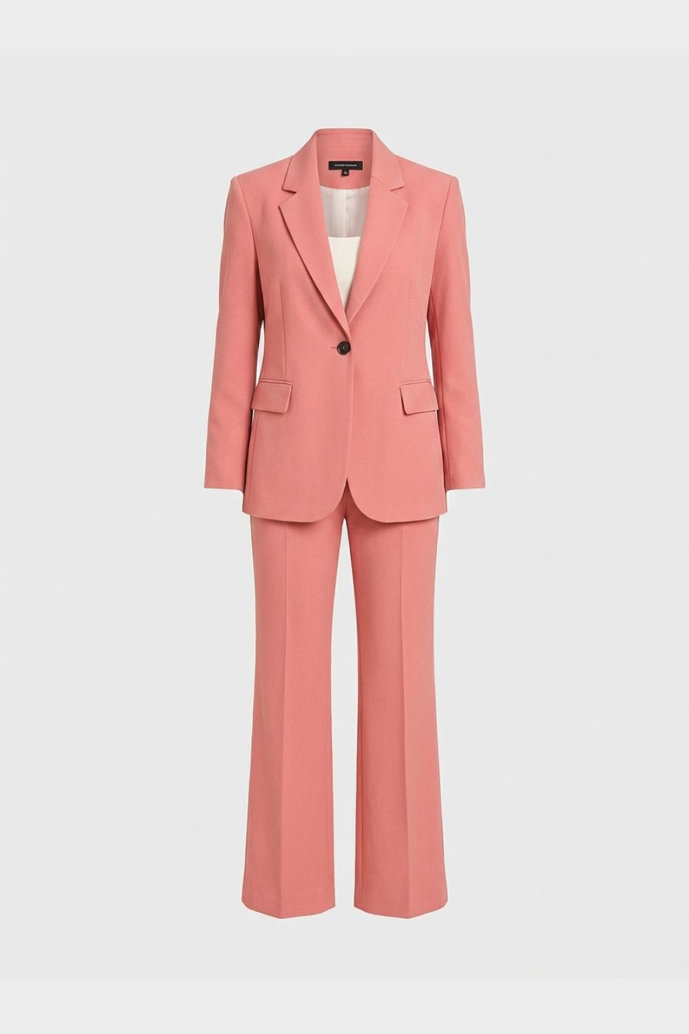 Women's Two-Piece Trousersuit with Blazer and Flared Pants