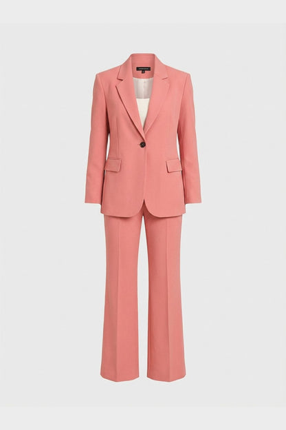 Women's Two-Piece Trousersuit with Blazer and Flared Pants