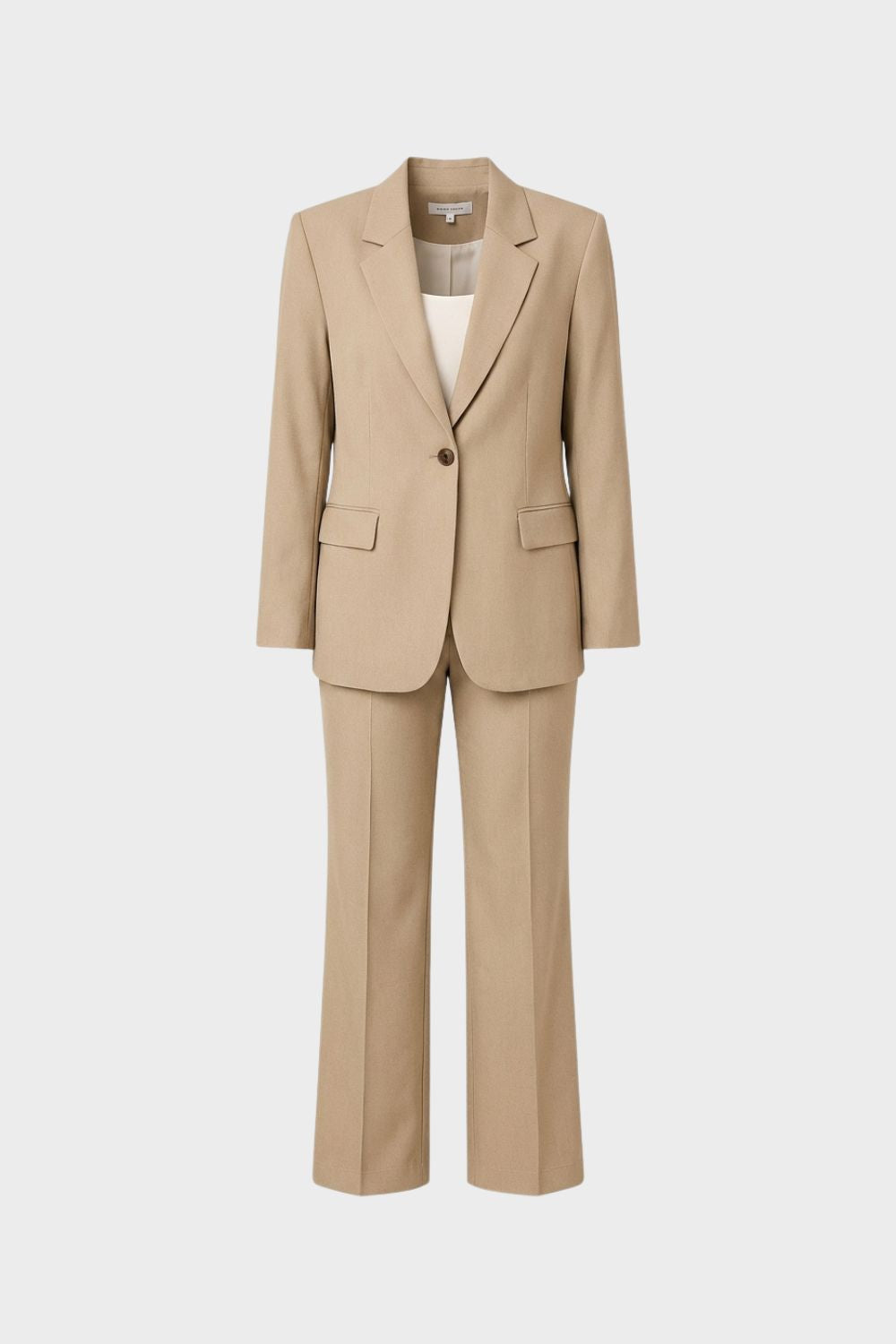 Women's Two-Piece Trousersuit with Blazer and Flared Pants