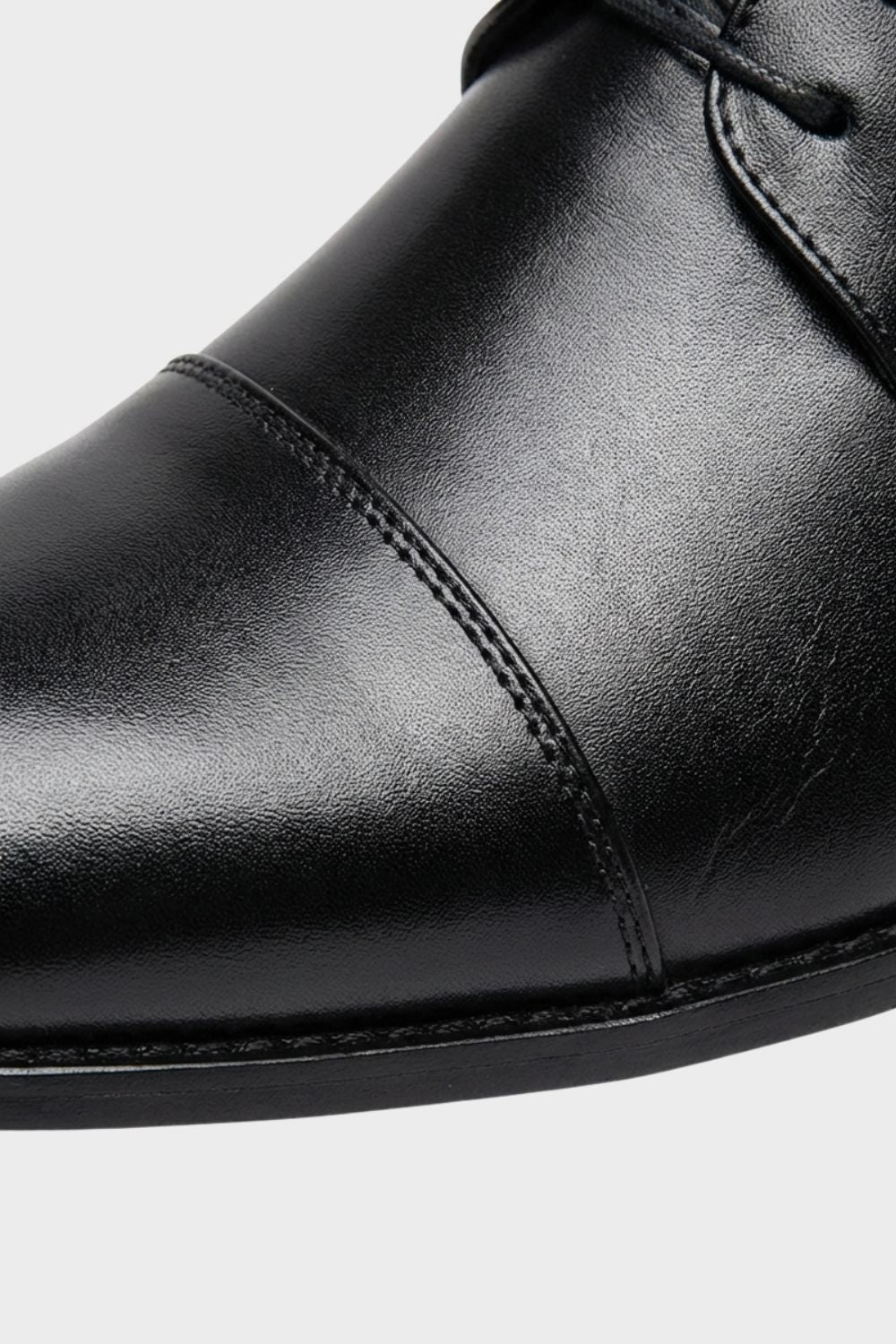Men's Smooth Cap Leather Lace-Up Shoes