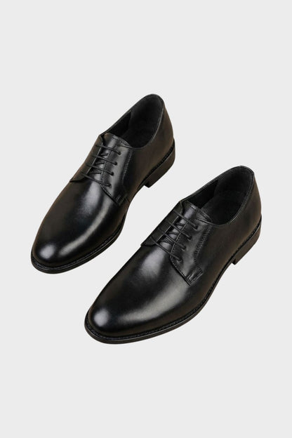 Men's Smooth Cap Leather Lace-Up Shoes