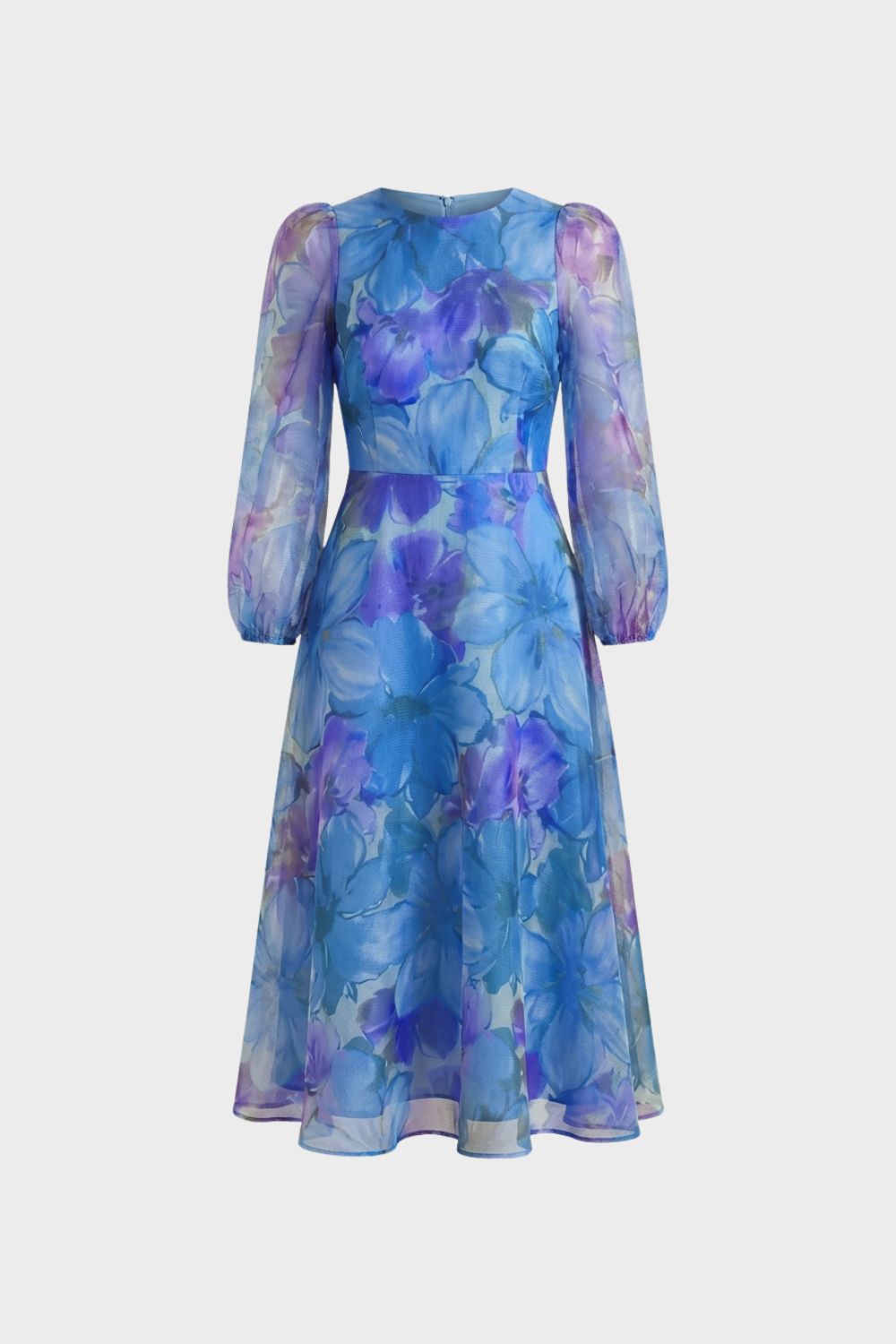 Floral Pattern Puff Sleeve Women's Dress
