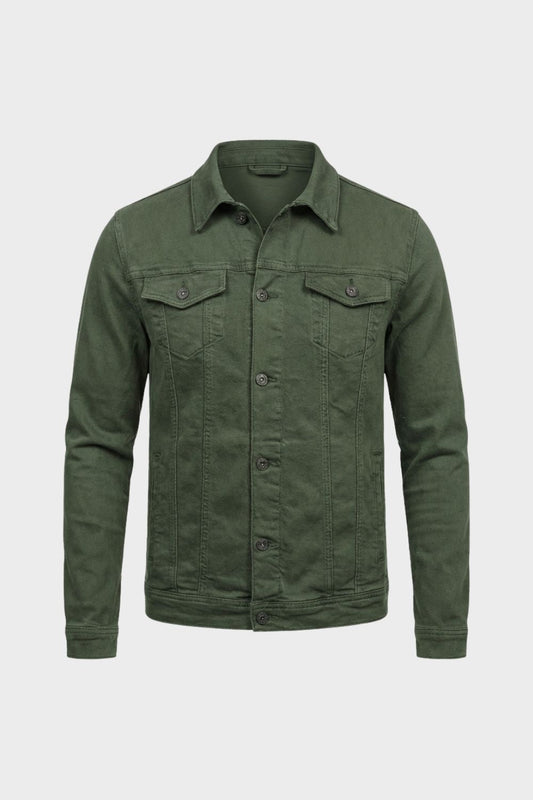 Men's Jacket with Button Placket & Chest Pockets