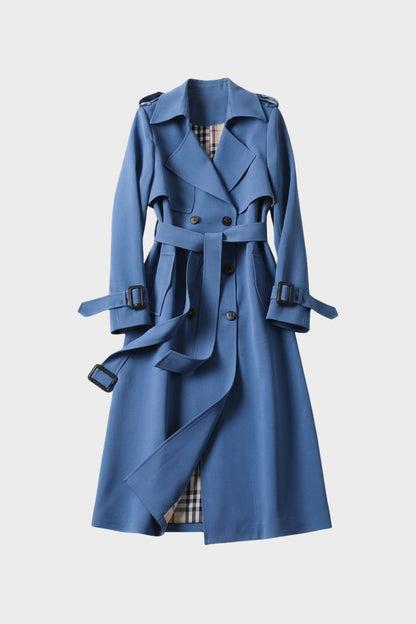 Women's Double Breasted Trench Coat with Belt