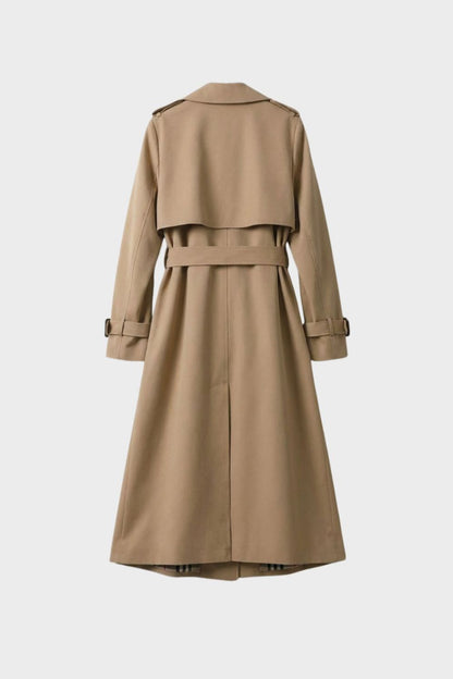 Women's Double Breasted Trench Coat with Belt