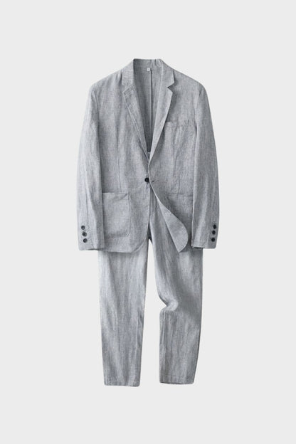 Men's Linen Suit with Jacket & Trousers