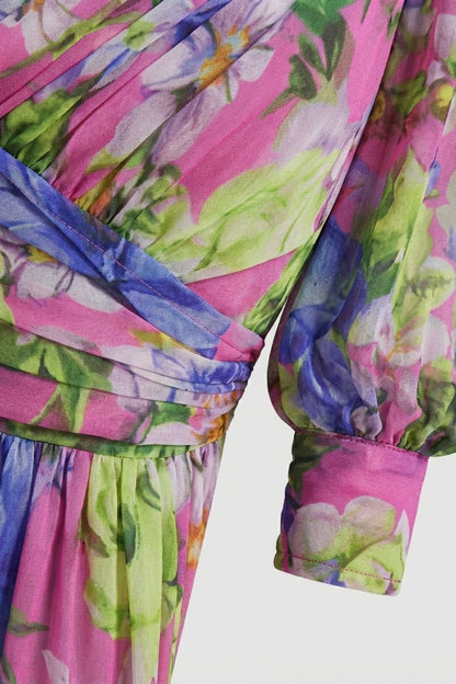 Women's Floral One-Shoulder Maxi Dress