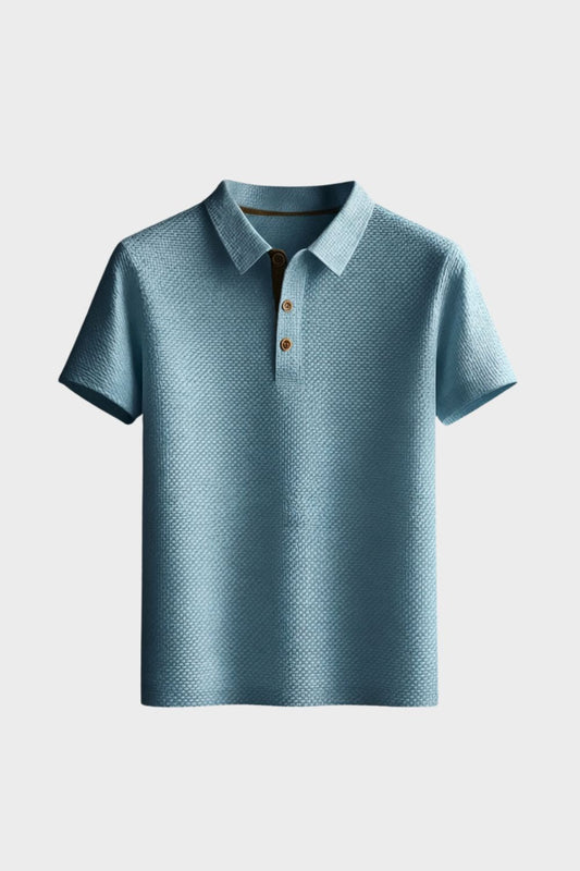 Men's Short Sleeve Polo Shirt with Buttons