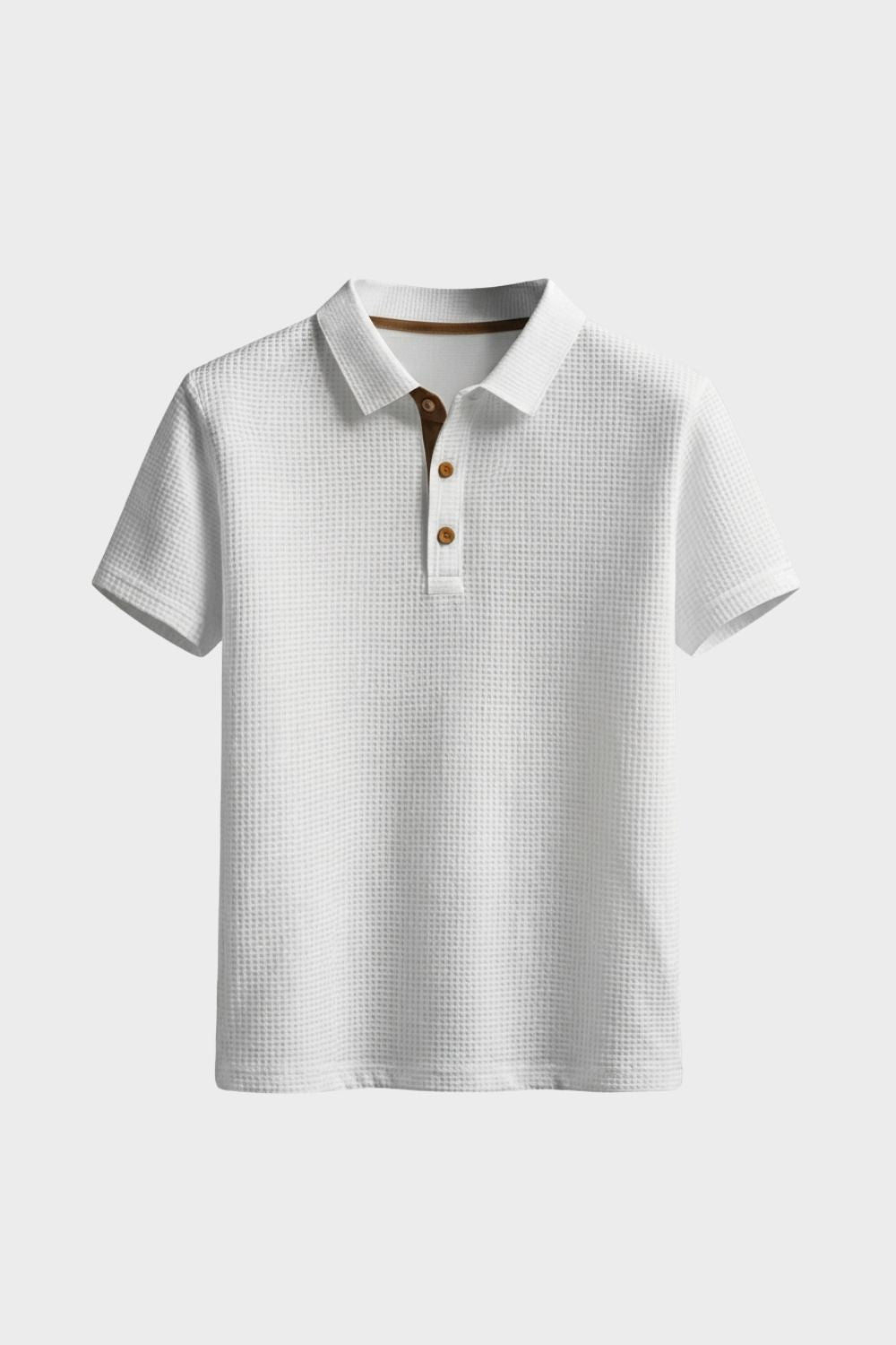 Men's Short Sleeve Polo Shirt with Buttons