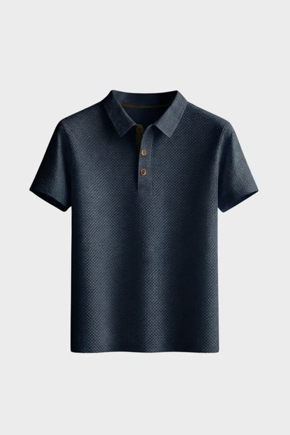 Men's Short Sleeve Polo Shirt with Buttons