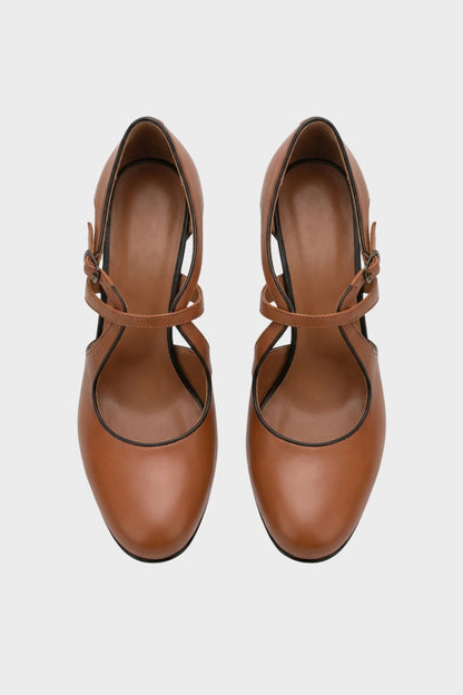 Women's Strapped Block Heel Pumps
