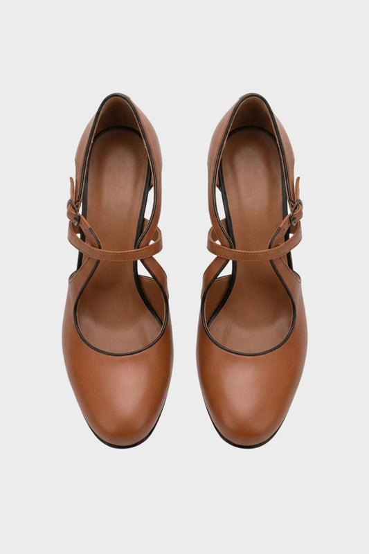 Women's Strapped Block Heel Pumps