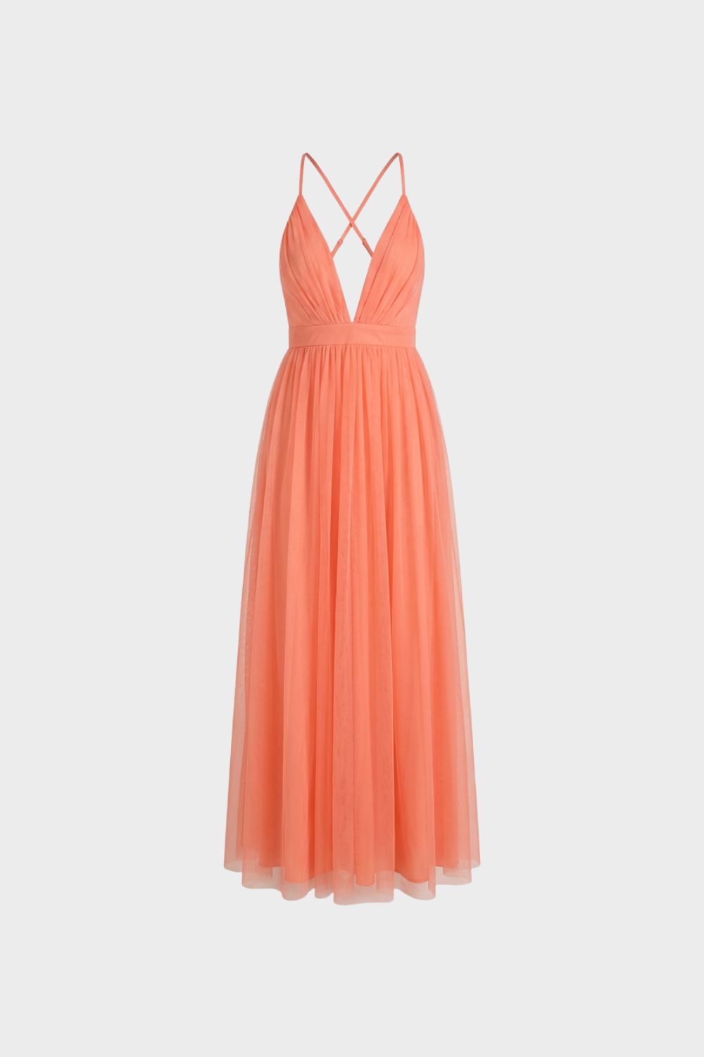 Women's V-Neck Spaghetti Strap Maxi Dress