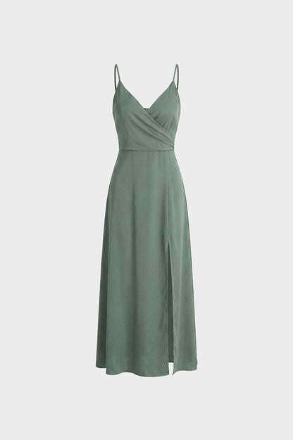 Women's V-Neck Spaghetti Strap Maxi Dress
