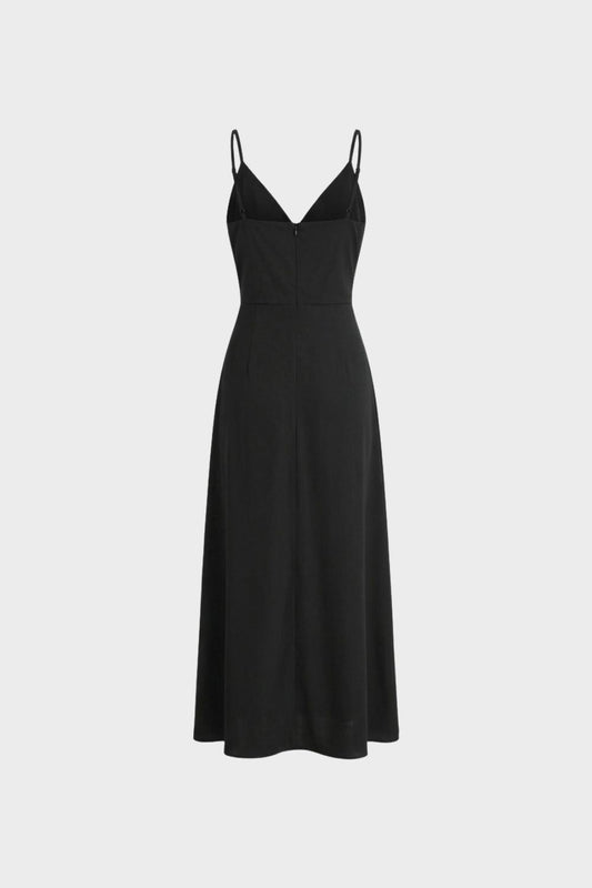 Women's V-Neck Spaghetti Strap Maxi Dress