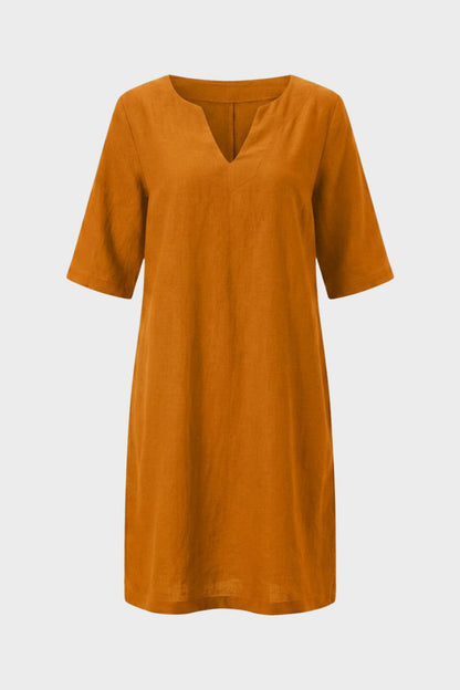 Women's V-Neck Short Sleeve Dress