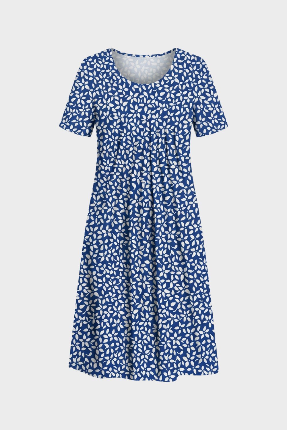 Floral Pattern Short Sleeve Summer Dress for Women