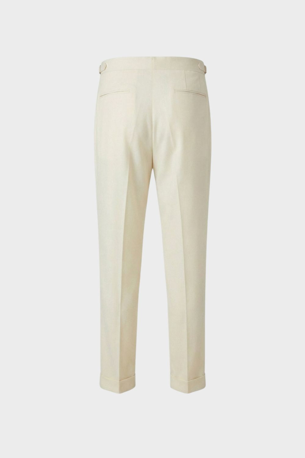 Men's High Waist Straight Cut Pleated Trousers