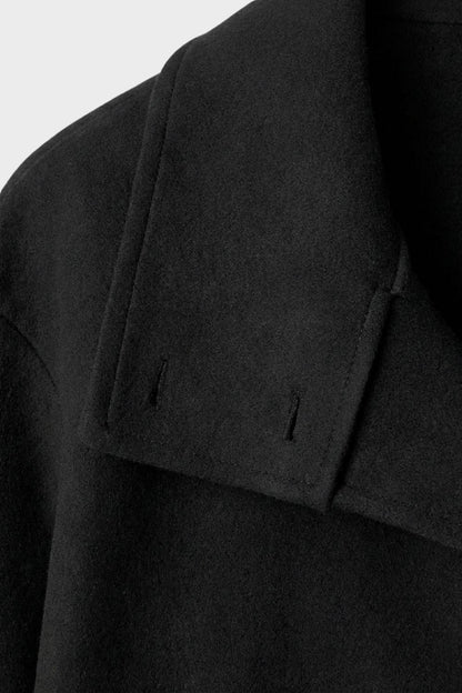 Women's Notched Collar Short Jacket with Button Placket