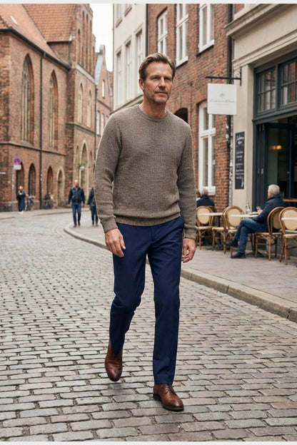 Slim Fit Men's Suit Trousers