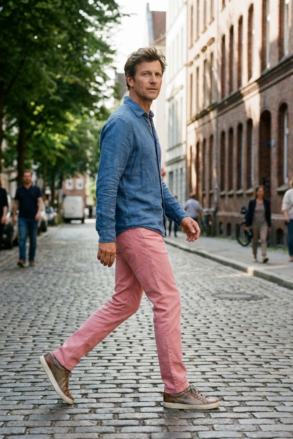 Men's Slim Fit Chino Pants with Pockets